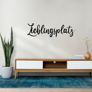 Schriftzug 3D aus Holz "Lieblingsplatz" | Holz Schriftzug | Wandtattoo Holz | Wanddeko