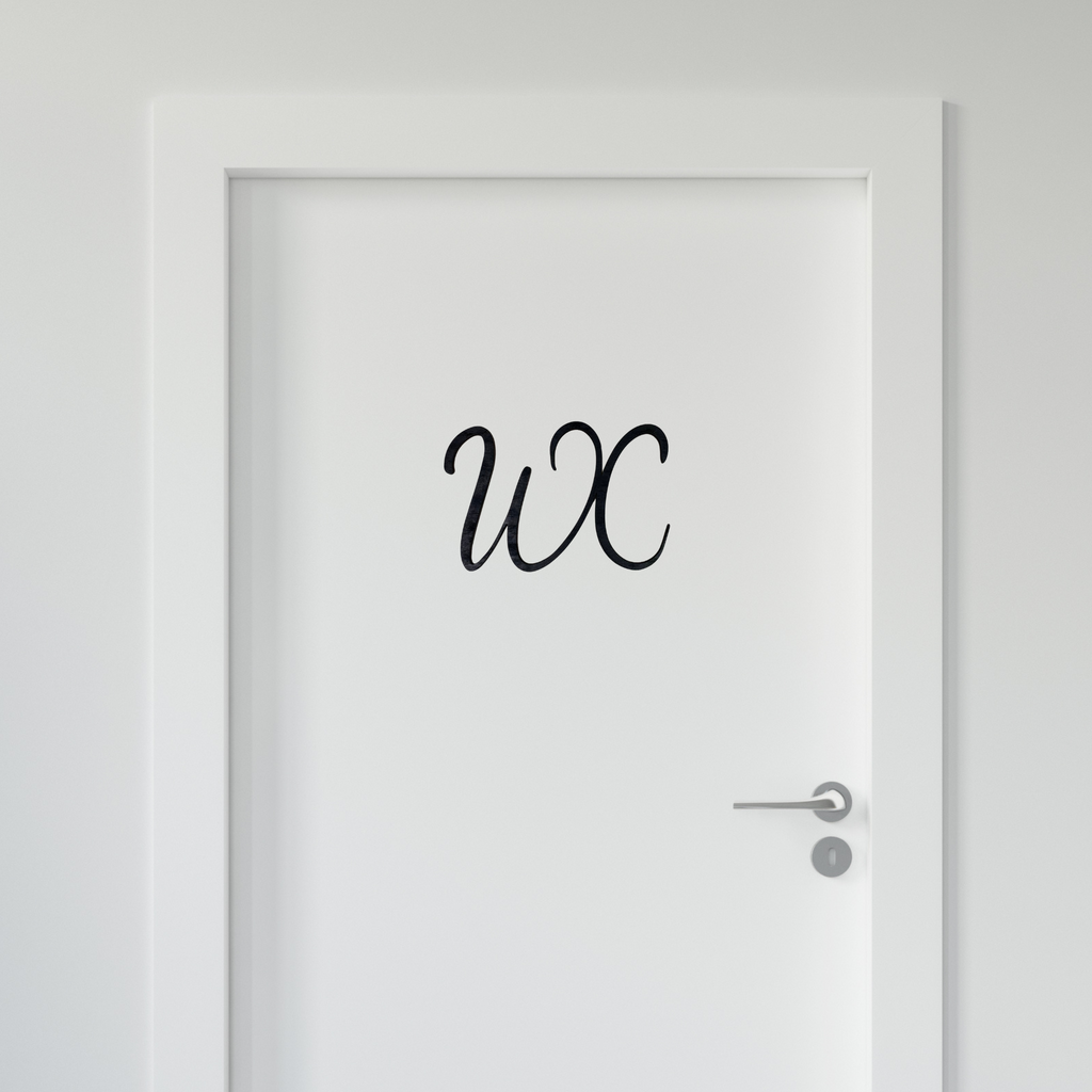 WC Türschild | Holz Schriftzug | Toilettenschild | Wandtattoo Holz | Wanddeko| 3D Schriftzug