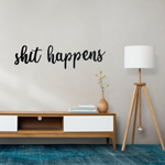 Schriftzug 3D aus Holz "shit happens" | Holz Schriftzug | Wandtattoo Holz | Wanddeko