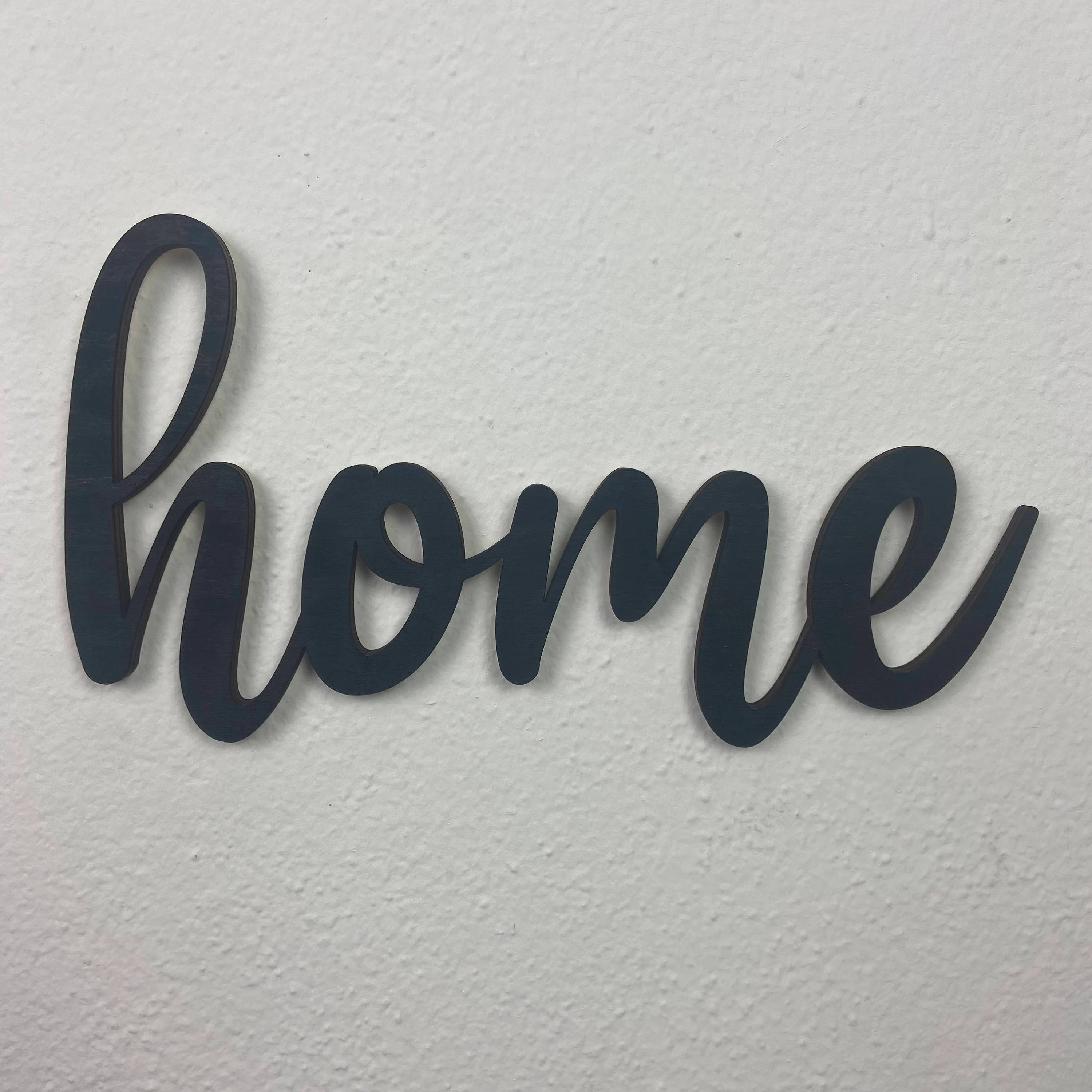 Schriftzug 3D aus Holz "home" | Holz Schriftzug | Wandtattoo Holz | Wanddeko
