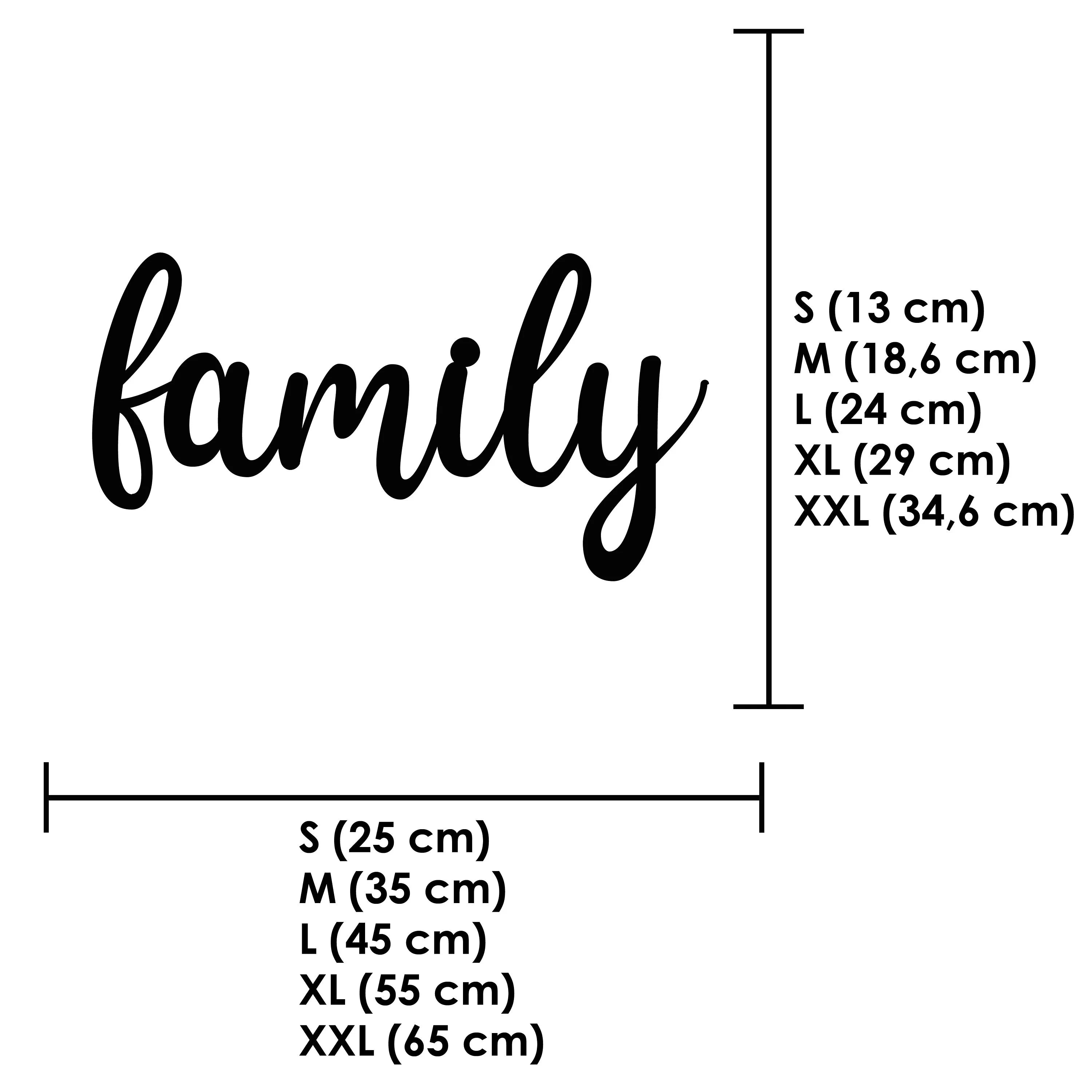 Schriftzug 3D aus Holz family | Holz Schriftzug | Wandtattoo Holz | Wanddeko
