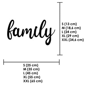 Schriftzug 3D aus Holz family | Holz Schriftzug | Wandtattoo Holz | Wanddeko
