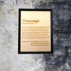 Wandbild "Trauzeuge"