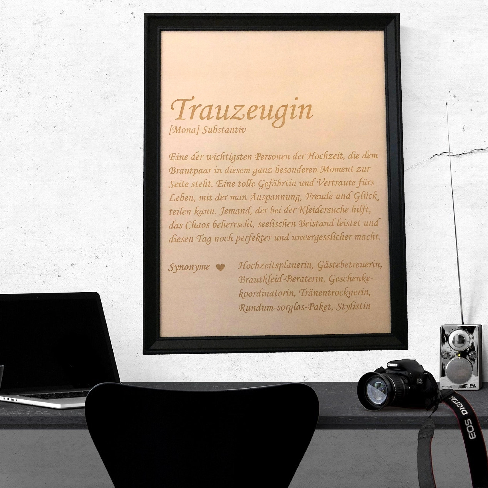 Wandbild "Trauzeugin"