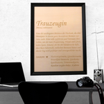 Wandbild "Trauzeugin"
