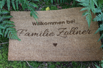 Fußmatte "Willkommen bei Familie"