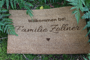 Fußmatte "Willkommen bei Familie"