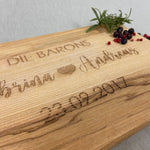 Personalisiertes Schneidebrett - Geschenk zur Hochzeit | Jubiläum | Einzugsgeschenk