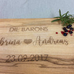 Personalisiertes Schneidebrett - Geschenk zur Hochzeit | Jubiläum | Einzugsgeschenk