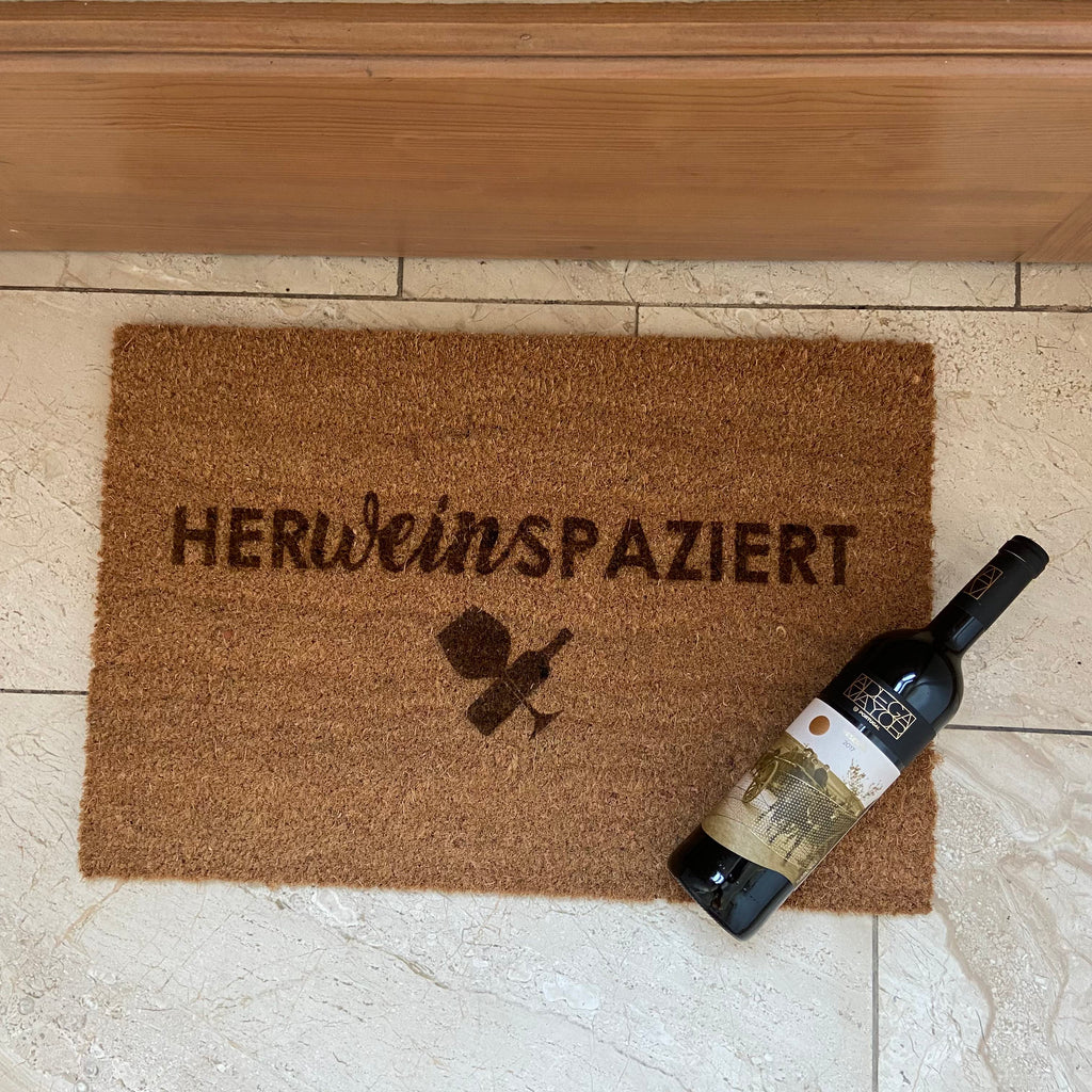 Fußmatte "HerWein Spaziert"