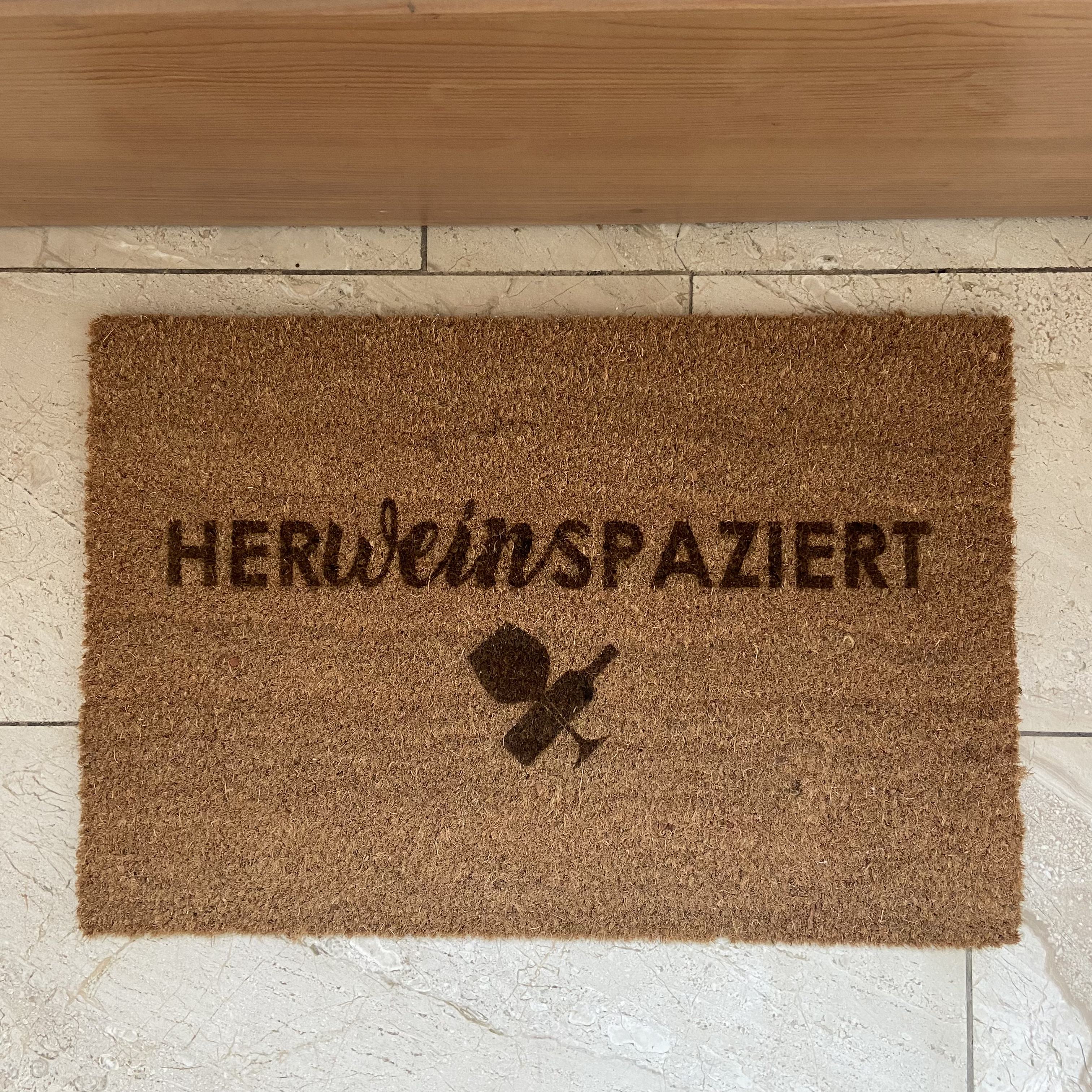 Fußmatte "HerWein Spaziert"