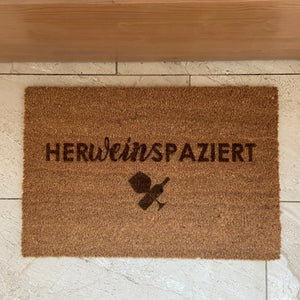 Fußmatte "HerWein Spaziert"