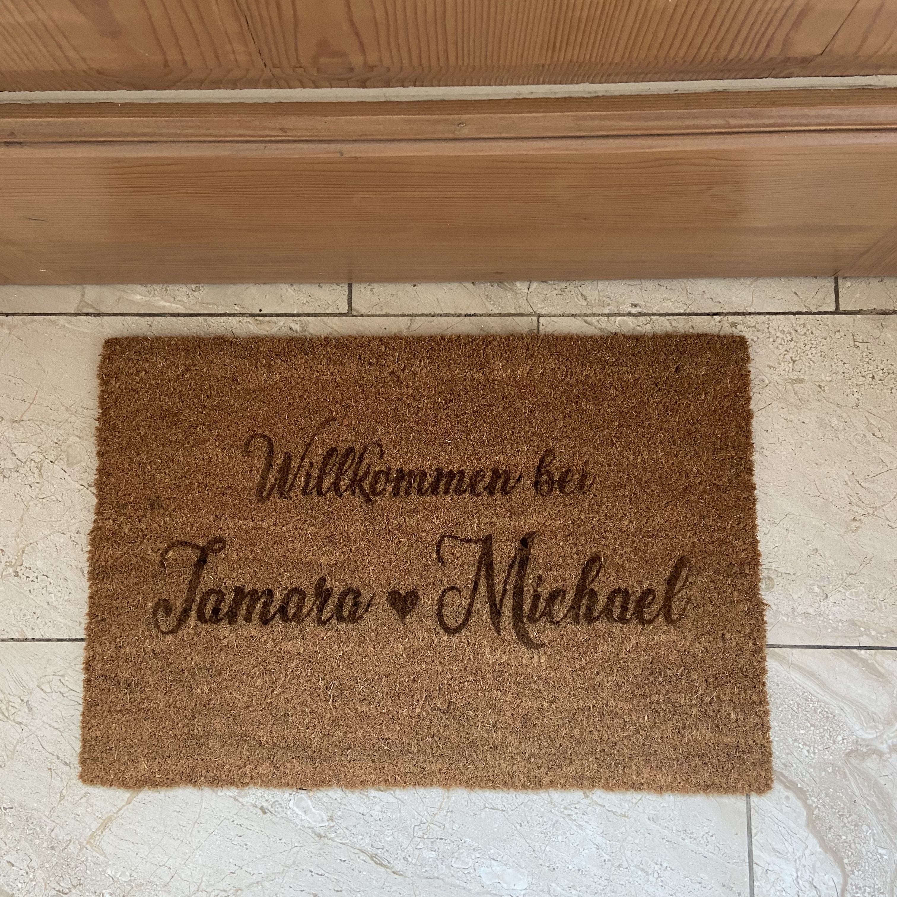 Fußmatte "Willkommen bei"