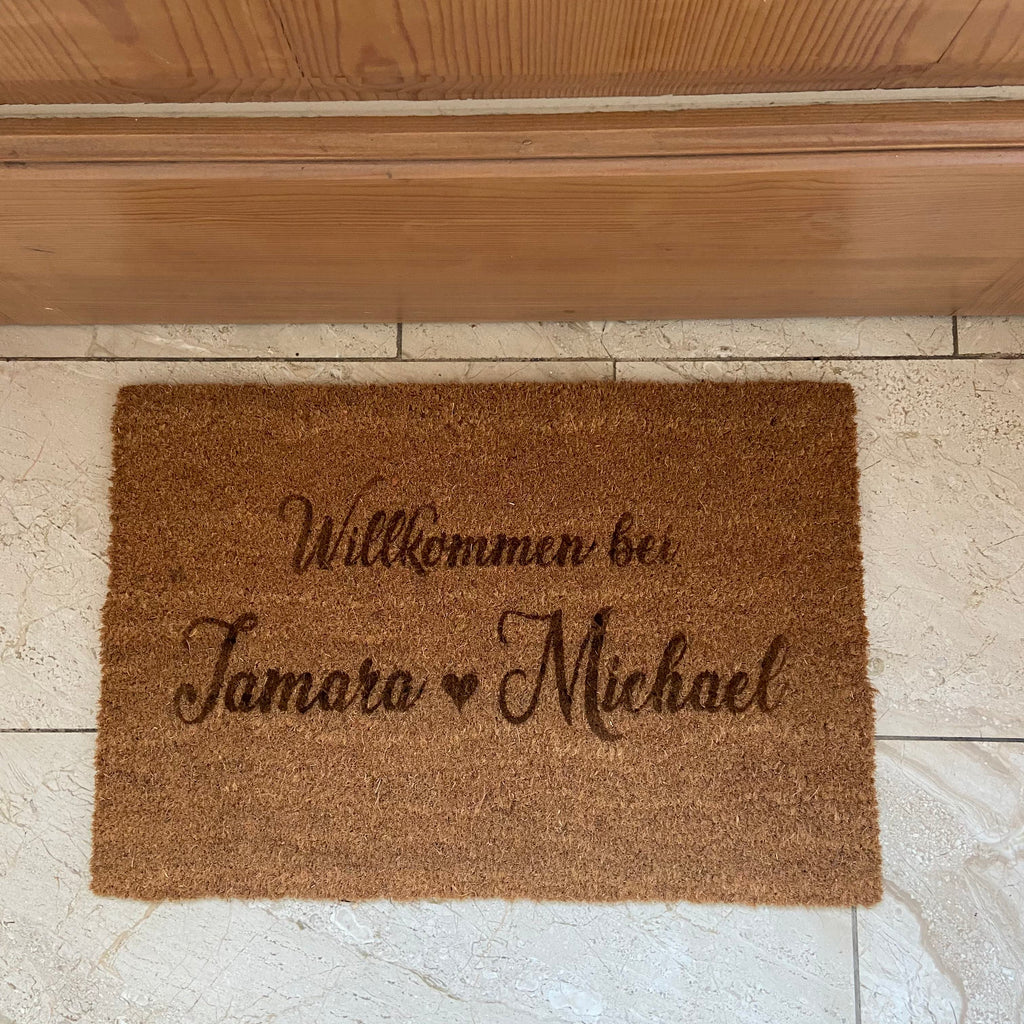 Fußmatte "Willkommen bei"