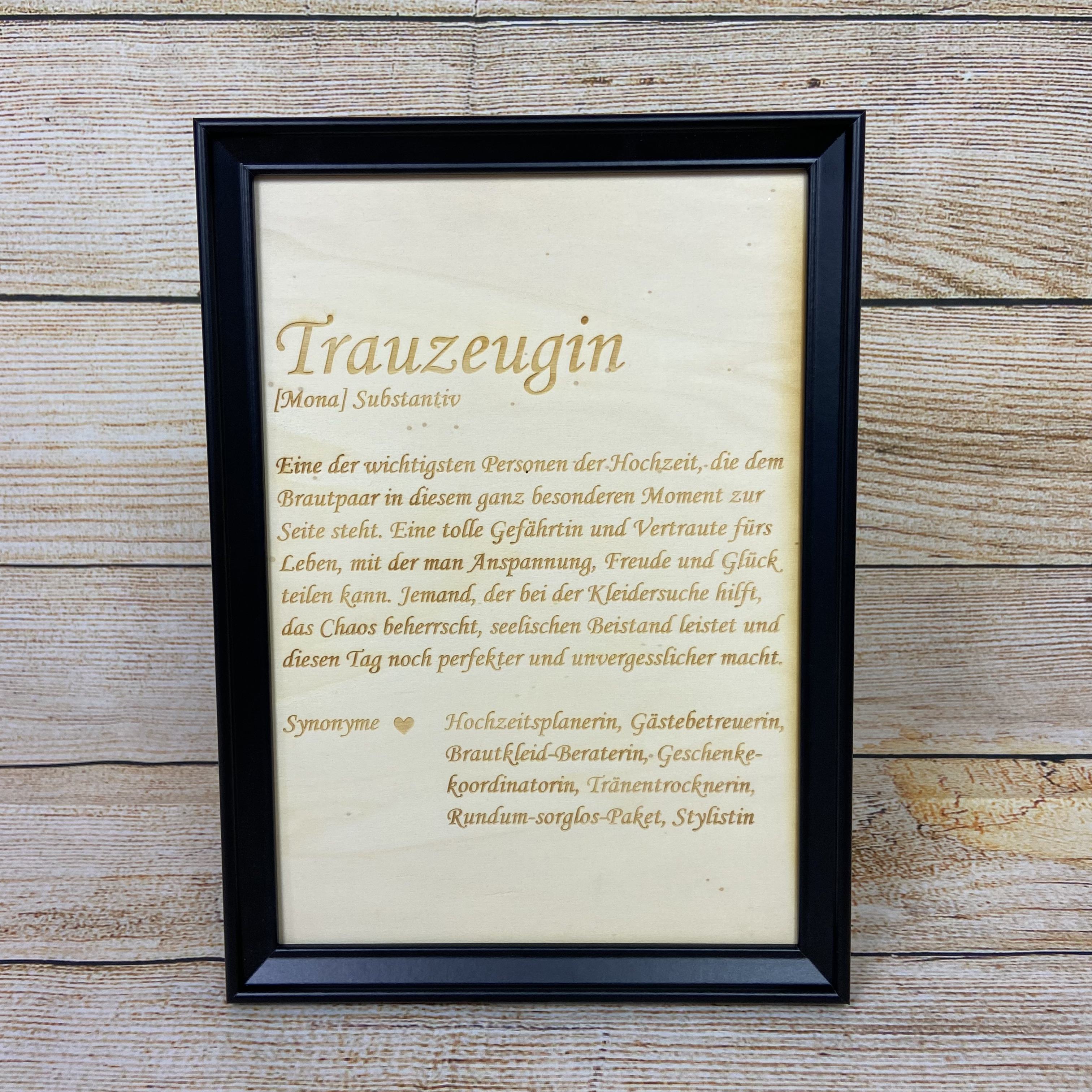 Wandbild "Trauzeugin"