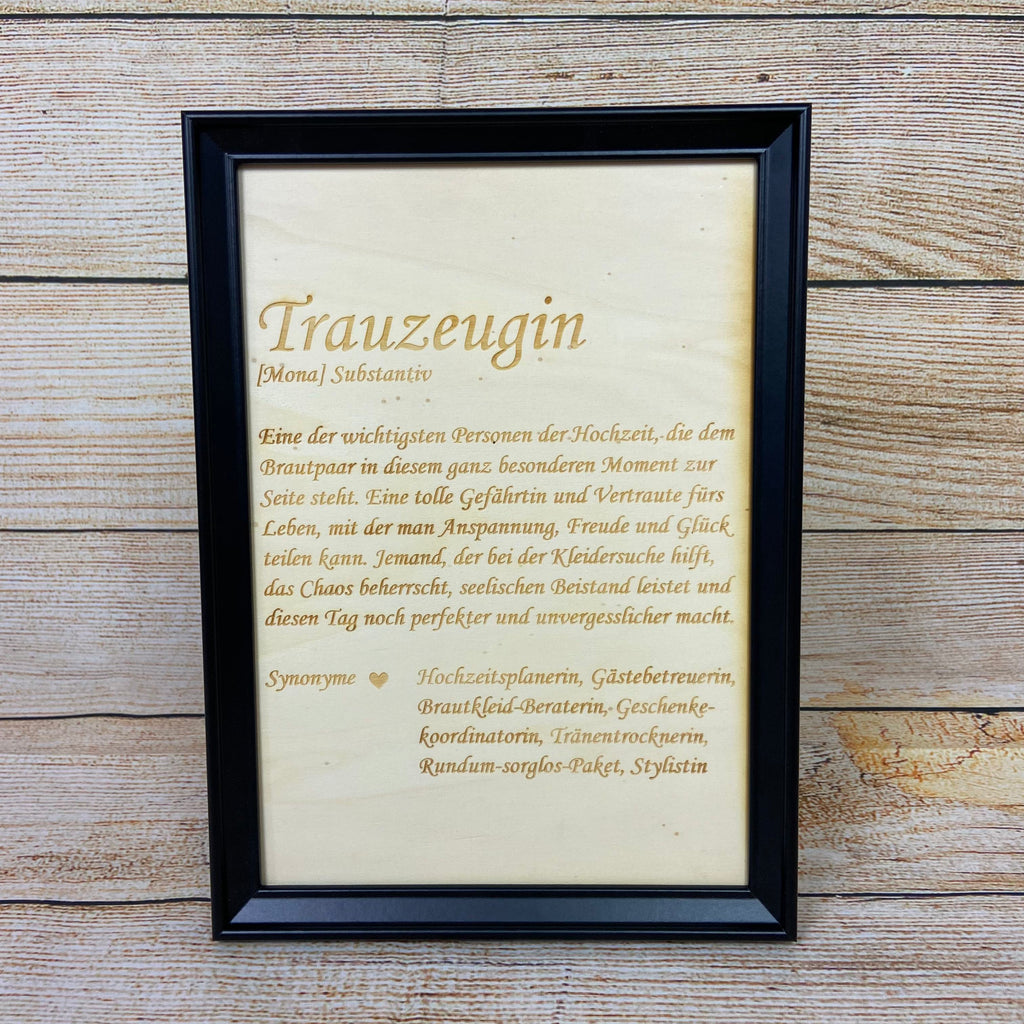 Wandbild "Trauzeugin"