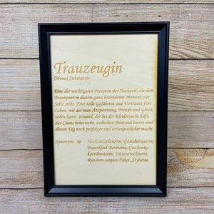 Wandbild "Trauzeugin"