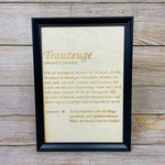 Wandbild "Trauzeuge"