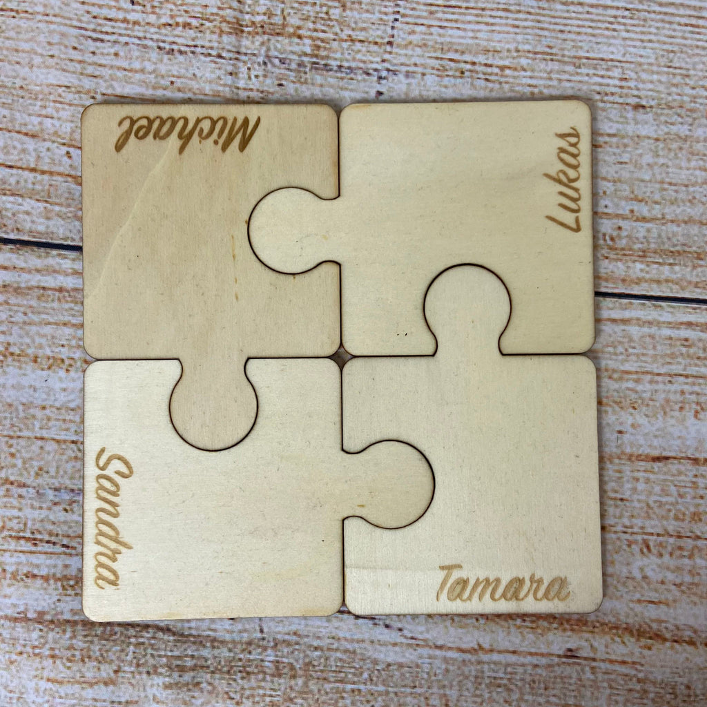 Holzuntersetzer Puzzle