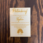 Patenbrief aus Holz | personalisiertes Geschenk vom Taufkind für den Paten | Geschenk zur Taufe