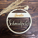 Holzschild Ausschnitt "Familie"
