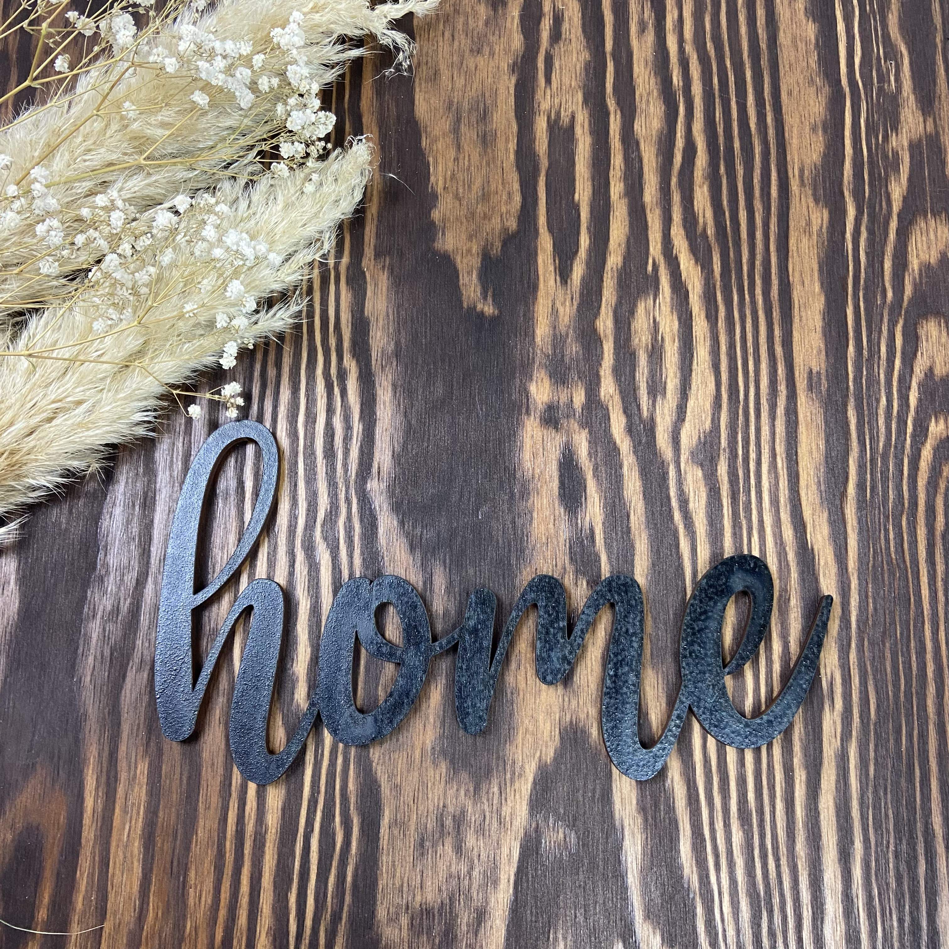 Schriftzug 3D aus Holz "home" | Holz Schriftzug | Wandtattoo Holz | Wanddeko