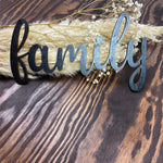 Schriftzug 3D aus Holz family | Holz Schriftzug | Wandtattoo Holz | Wanddeko